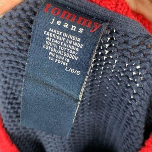 Tommy jeans crewneck sweater size L knit Patriotic - Picture 5 of 7